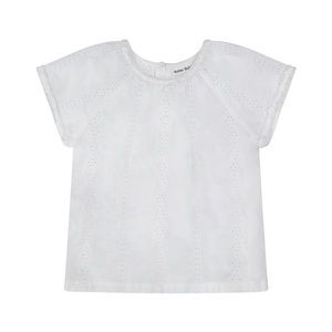 NWT Roller Rabbit Baby Girls Eyelet Cap Sleeve Top